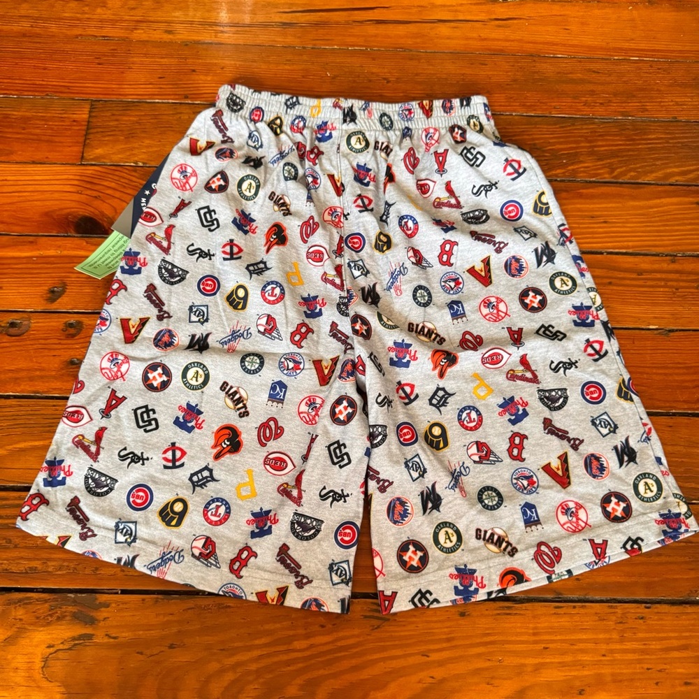 Gen 2 Genuine Merchandise MLB Baseball Logo Pajama Shorts Size Med. 10/12 NWT - Picture 4 of 8